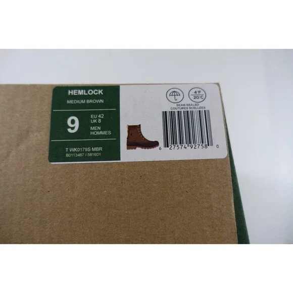 Kamik Hemlock Waterproof Winter Boots Men's 9 Ankle Height Brown MADE IN USA - Picture 14 of 15